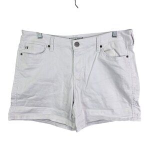 Womens Dear John White Denim Shorts Roll Up 5" Inseam Cotton Stretch Size 29